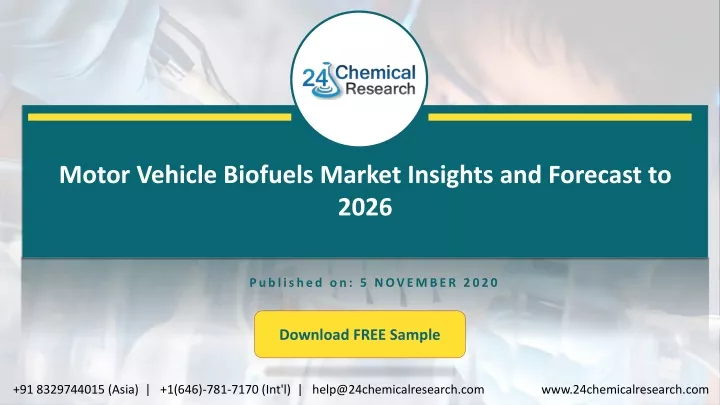 motor vehicle biofuels market insights