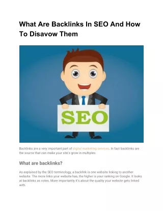 What Are Backlinks In SEO And How To Disavow Them