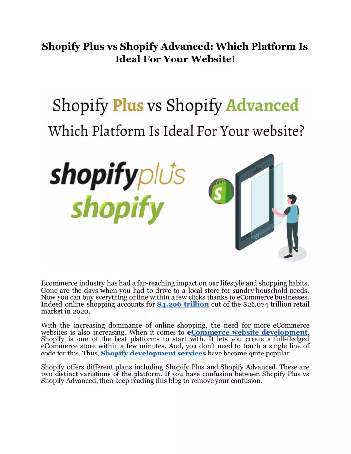shopify plus vs shopify advanced which platform