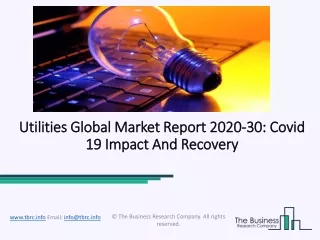 Utilities Market Size, Demand, Growth, Analysis and Forecast to 2030