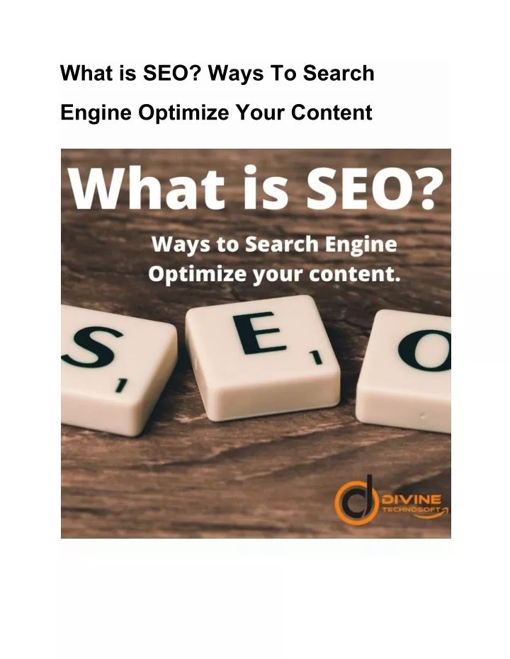 what is seo ways to search