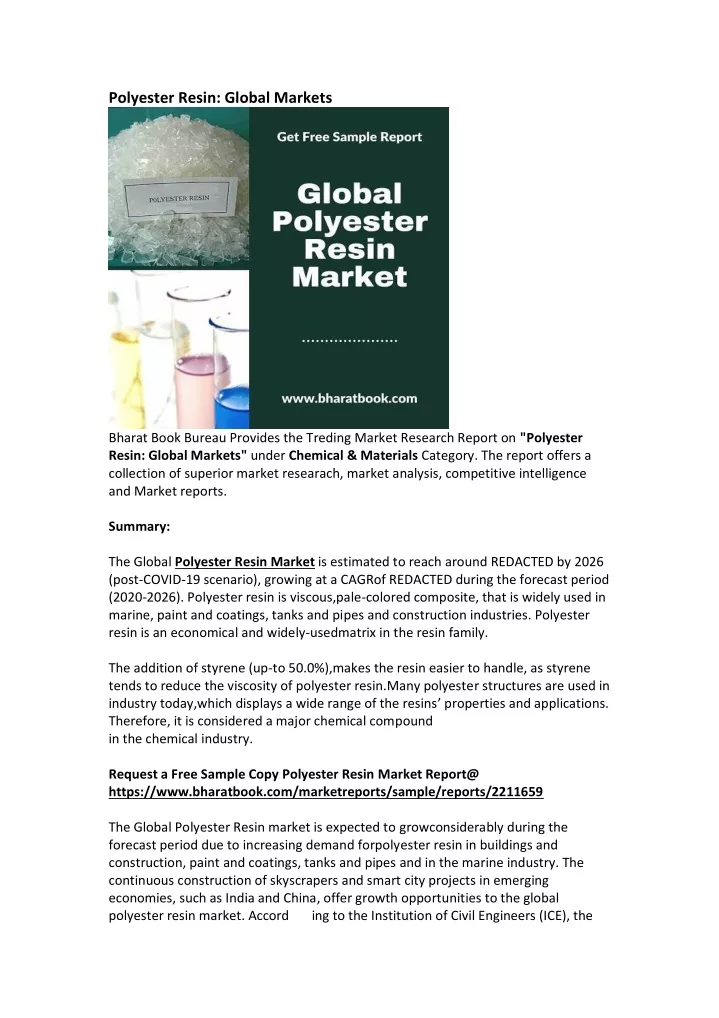 polyester resin global markets