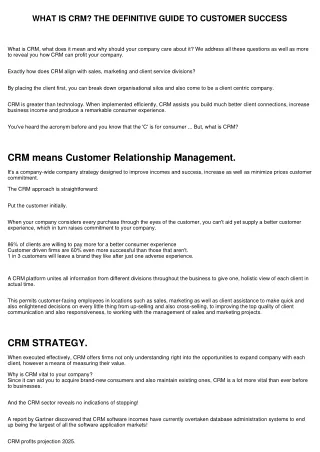 WHAT IS CRM? THE DEFINITIVE GUIDE TO CUSTOMER SUCCESS