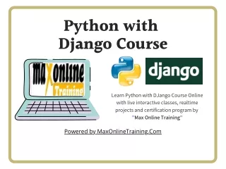 Python With Django Course by Max Online Training