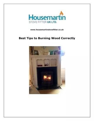 Best Tips to Burning Wood Correctly