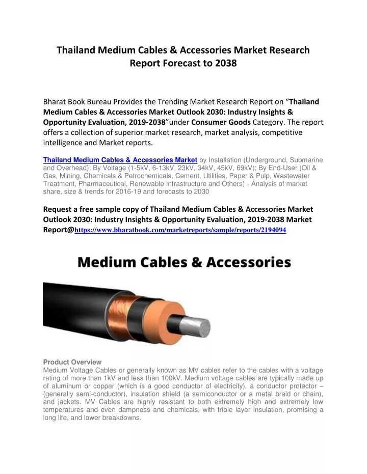 thailand medium cables accessories market
