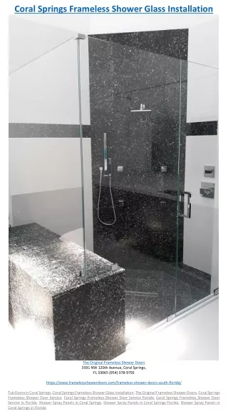 coral springs frameless shower glass installation