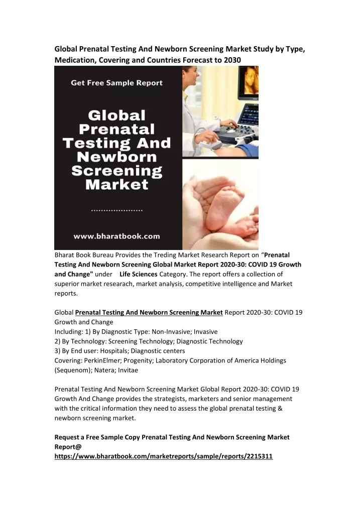 global prenatal testing and newborn screening
