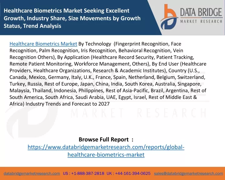 healthcare biometrics market seeking excellent
