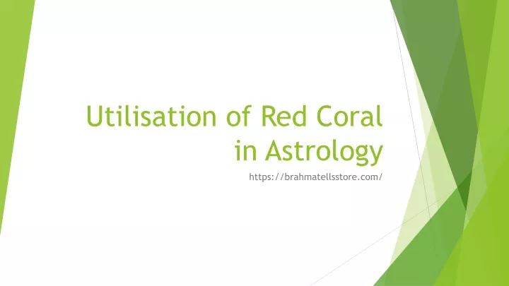 utilisation of red coral in astrology