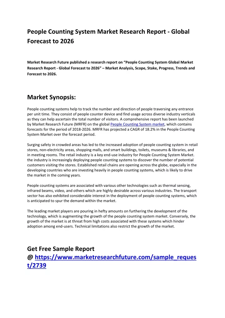 people counting system market research report
