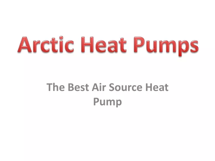 the best air source heat pump