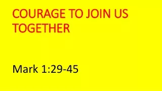 Sunday November 8, 2020 Sermon Slides based on Mark 1:29-45