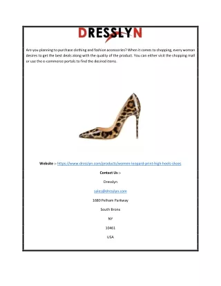 leopard print high heel | Dresslyn