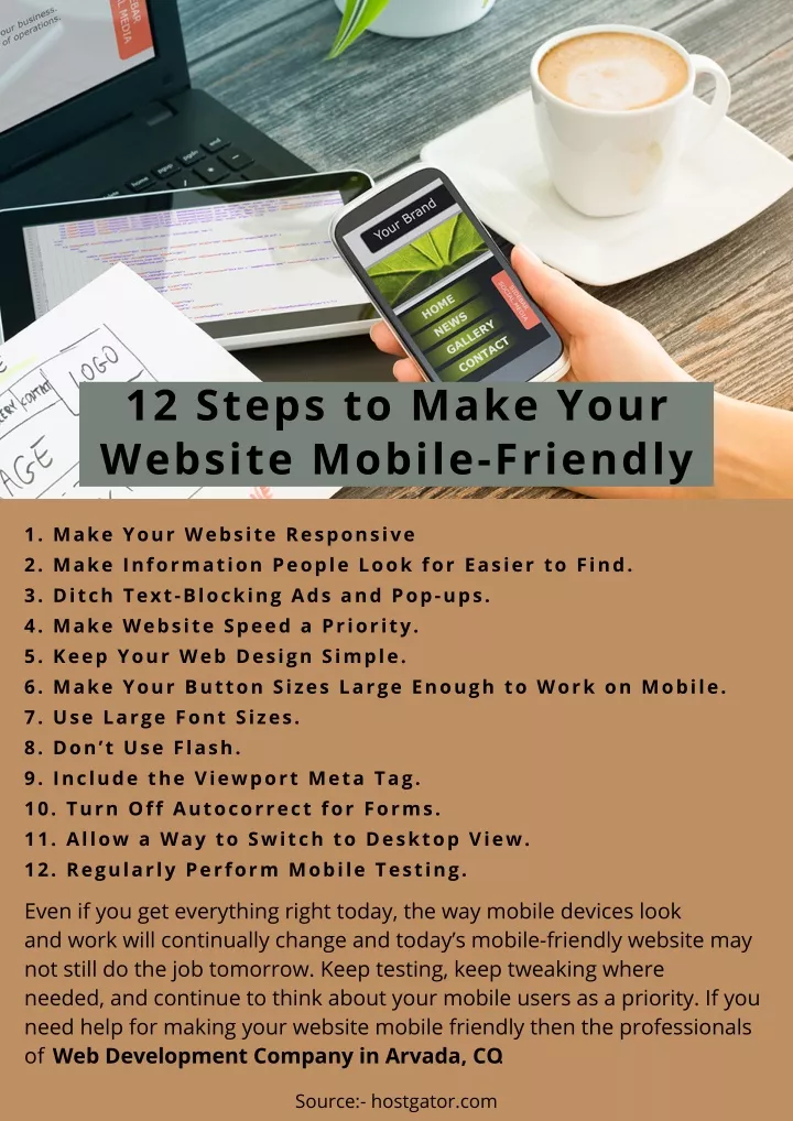 12 steps to make your website mobile friendly