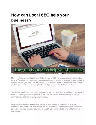 How can Local SEO help your business?