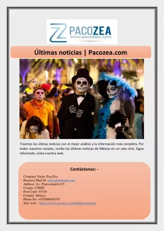 Últimas noticias | Pacozea.com