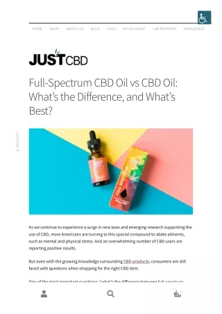 Full-Spectrum CBD Oil vs CBD Oil: What’s the Difference, and What’s Best?