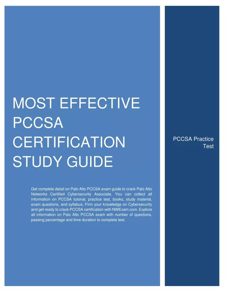 most effective pccsa certification study guide