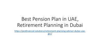 Retirement Planning In UAE