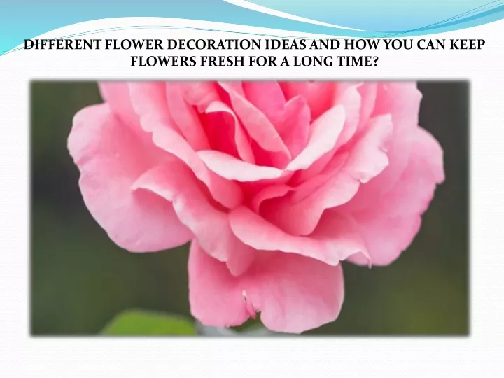 different flower decoration ideas