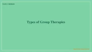 types of group therapies