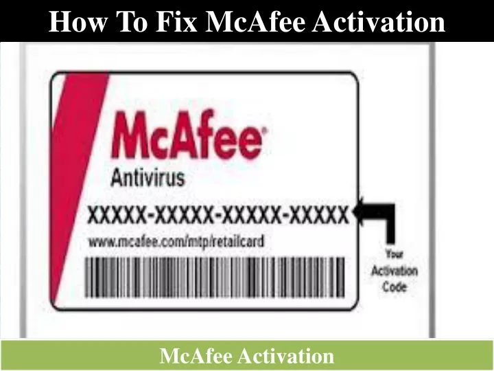 how to fix mcafee activation