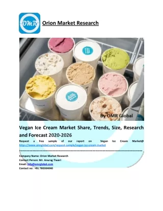 Global Vegan Ice Cream Market Size, Share, Analysis, Industry Report and Forecast to 2026