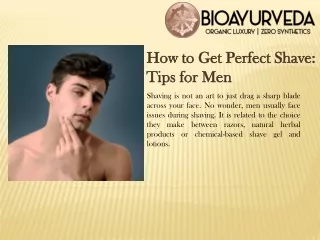 how to get perfect shave tips for men