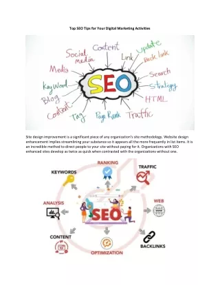 Top SEO Tips for Your Digital Marketing Activities