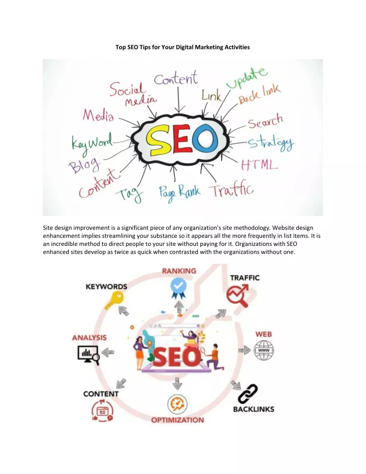 top seo tips for your digital marketing activities