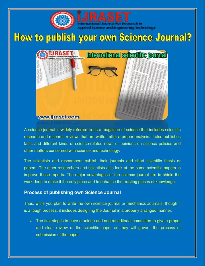a science journal is widely referred