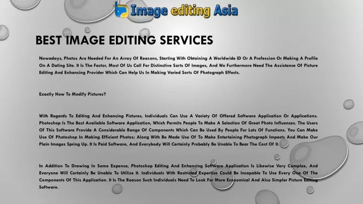best image editing services