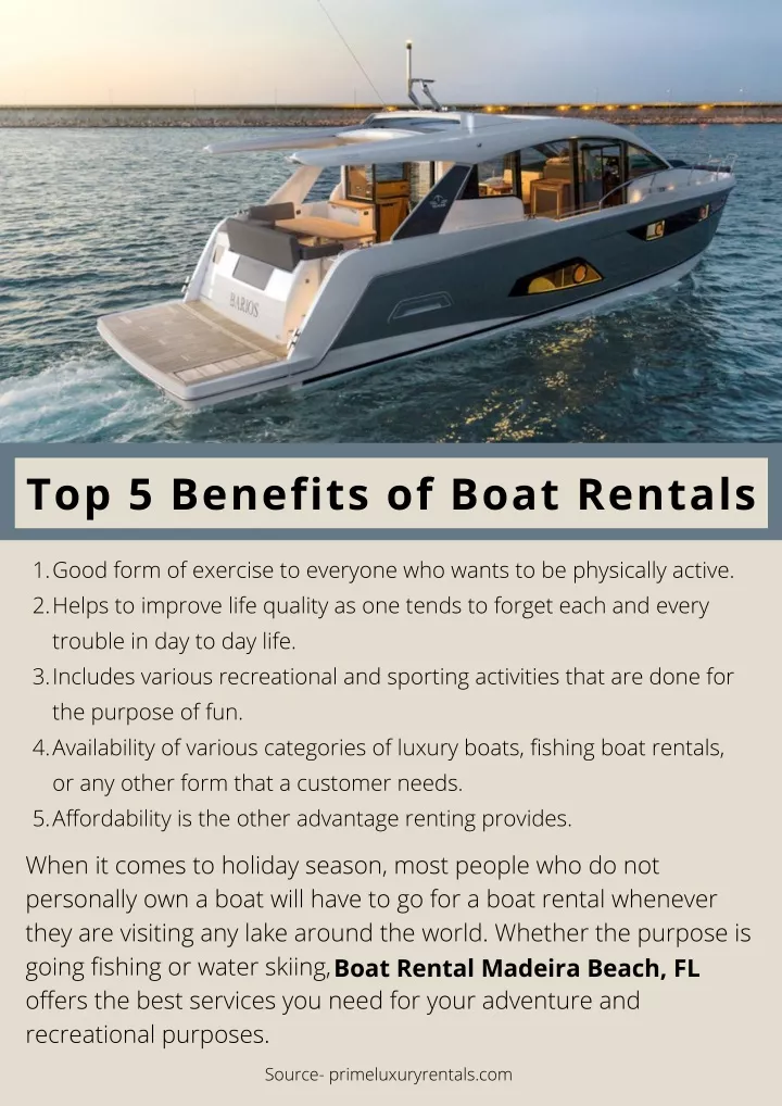 top 5 benefits of boat rentals