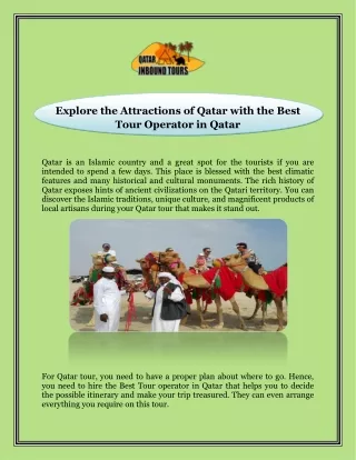Explore the Attractions of Qatar with the Best Tour Operator in Qatar