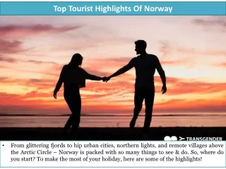 Top Tourist Highlights Of Norway