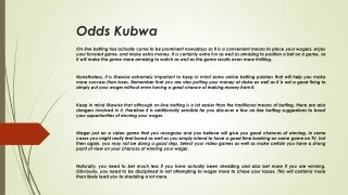 odds kubwa