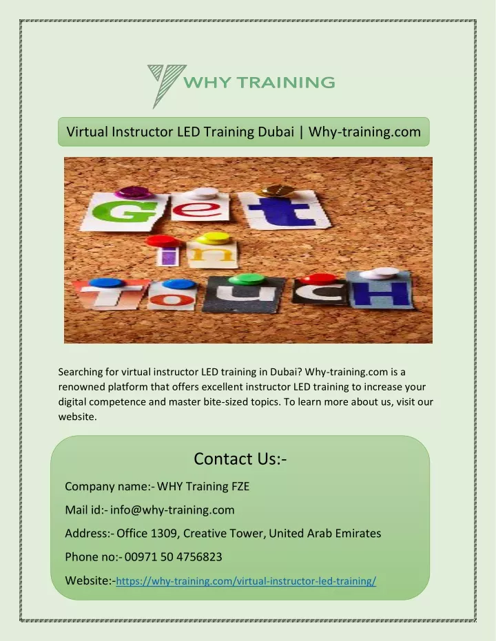 virtual instructor led training dubai