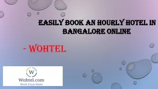 Book an Hourly Hotel in Bangalore Online