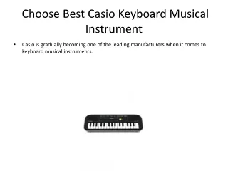 Choose Best Casio Keyboard Musical Instrument