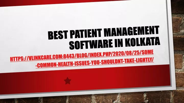 best patient management software in kolkata