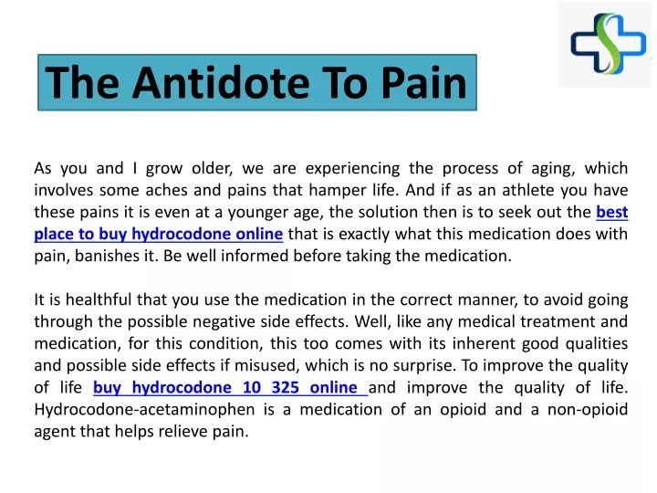 the antidote to pain