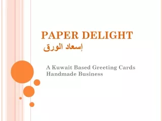 Paper Delight - A Kuwait greeting cards handmade business