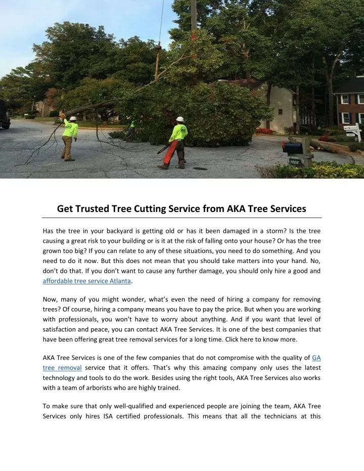 get trusted tree cutting service from aka tree