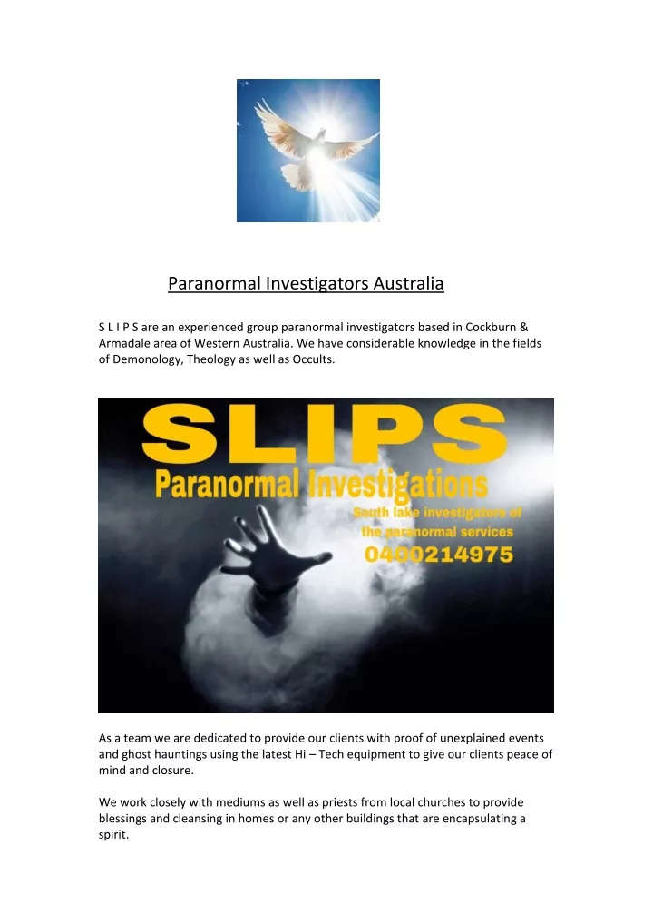 paranormal investigators australia