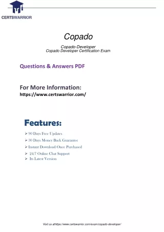 Copado-Developer Features of Certification Exam Dumps 2020