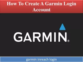 How to Create a Garmin Login Account