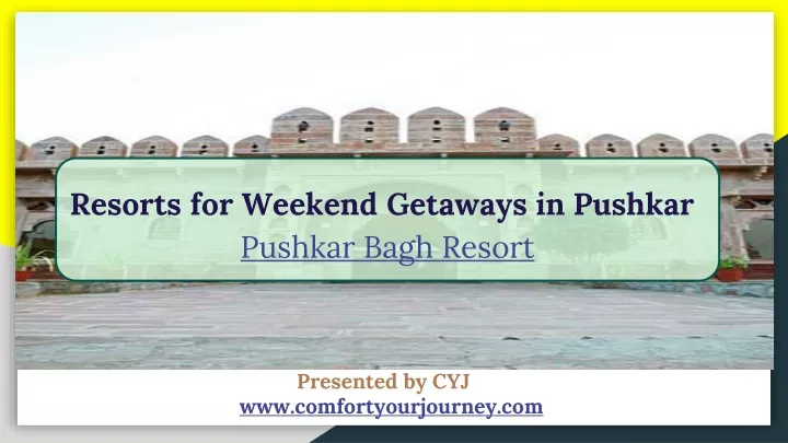 resorts for weekend getaways in pushkar pushkar