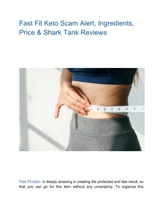Fast Fit Keto Scam Alert, Ingredients, Price & Shark Tank Reviews