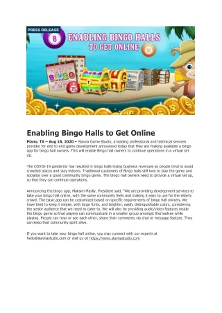 Enabling Bingo Halls to Get Online-converted